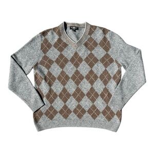 VINTAGE Glen Lyon 100% Cashmere Argyle Sweater EUC